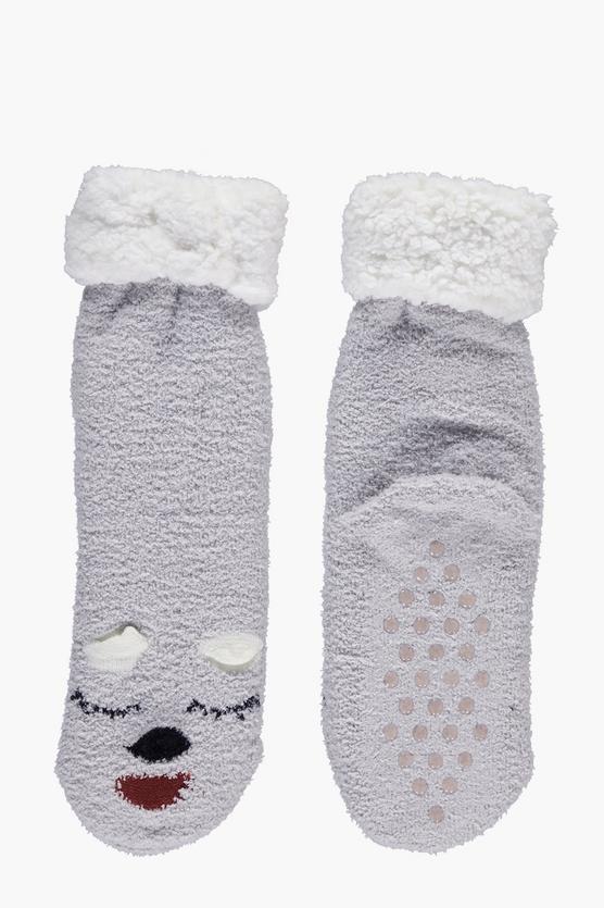 Eliza Sleepy Cat Super Soft Slipper Sock